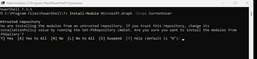 Install the Microsoft Graph PowerShell Module