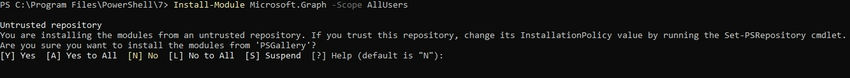 Install the Microsoft Graph PowerShell Module
