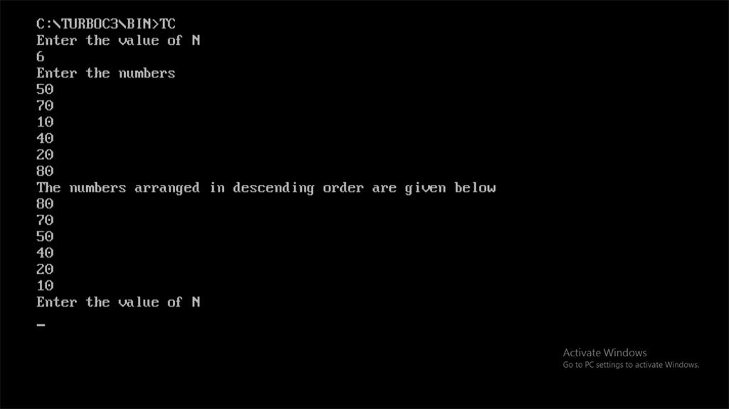 array-in-descending-order