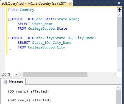 Insert Values From One Database Table