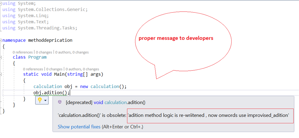 Method Deprecation In C#