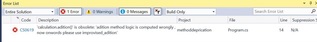 Method Deprecation In C#