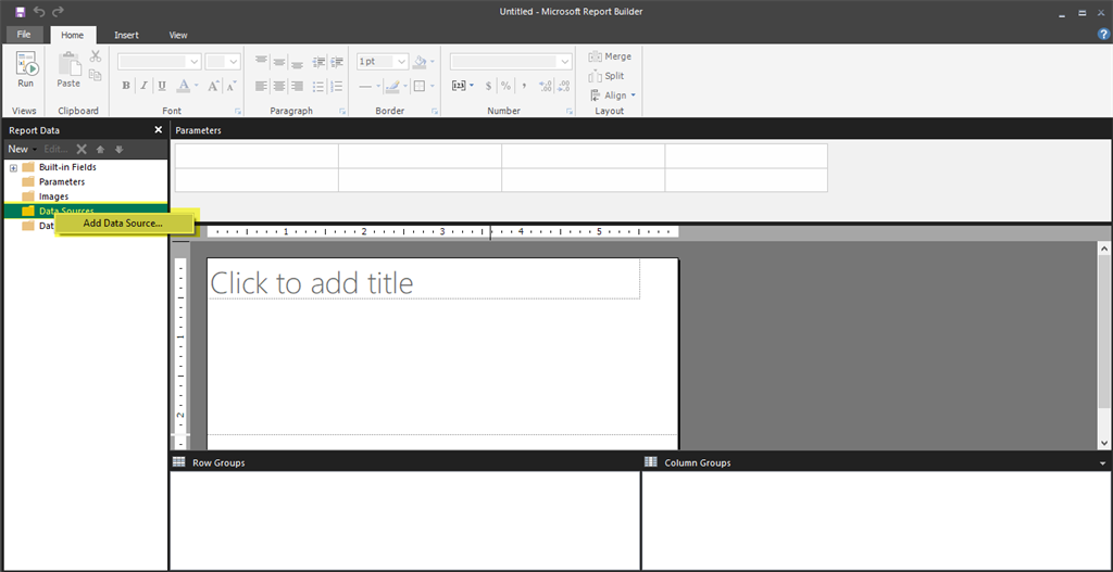 Build SSRS (RDL) Report From Microsoft Report Builder