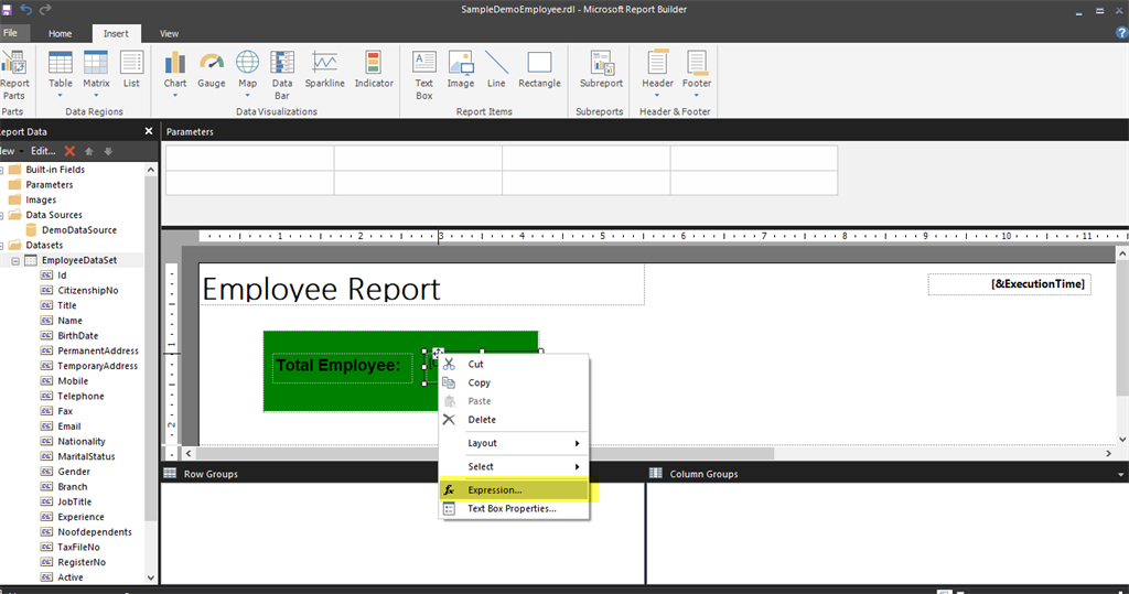Build SSRS (RDL) Report From Microsoft Report Builder