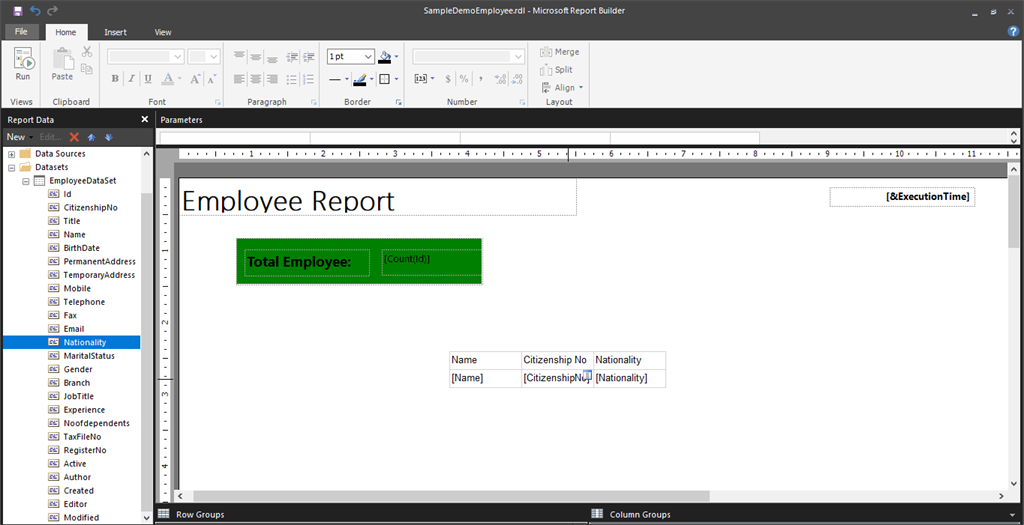 Build SSRS (RDL) Report From Microsoft Report Builder