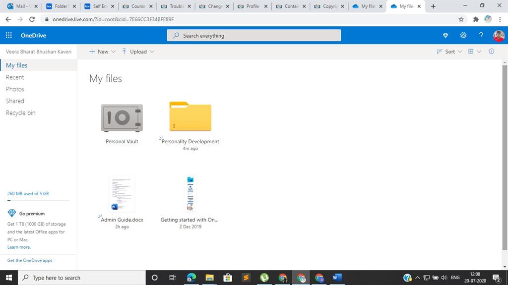 One Drive For Personal Usage Overview