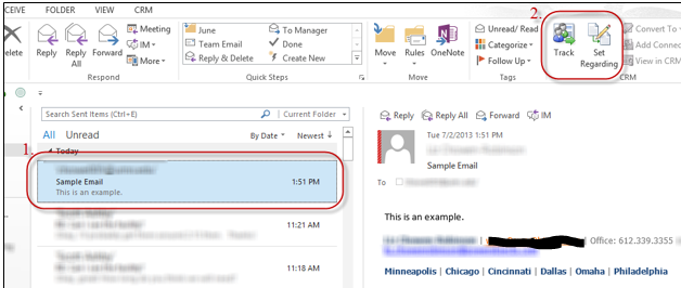 Setup - CRM Outlook Client - Using The CRM Outlook Client
