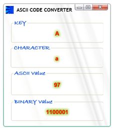 Converting to ASCII and Binary Code