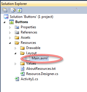 main.axml in android