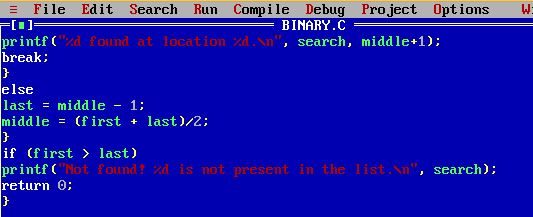 Binary Search In C Programming