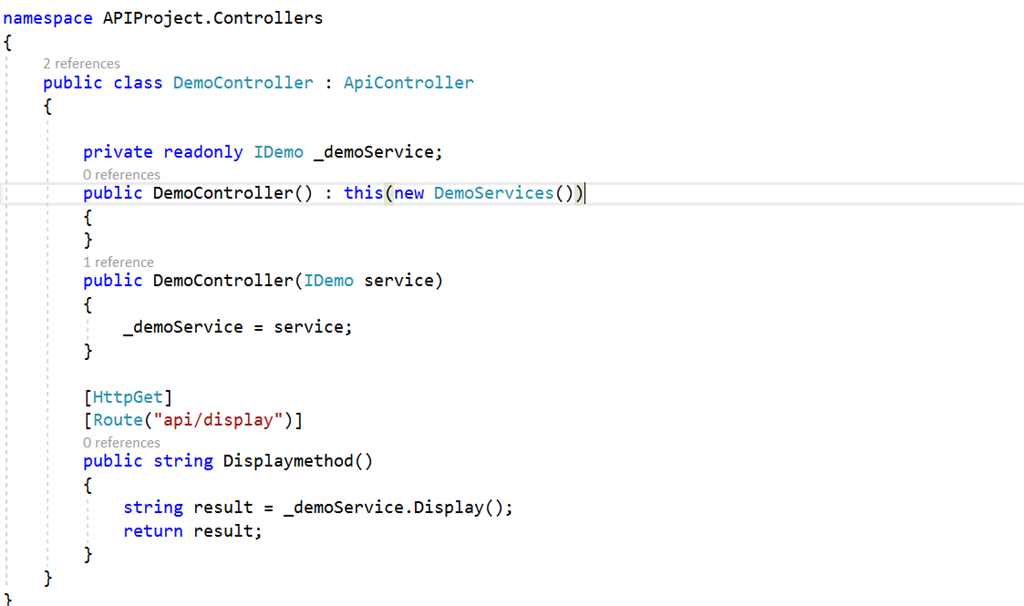 Web API Using Poor's Man Dependency Injection