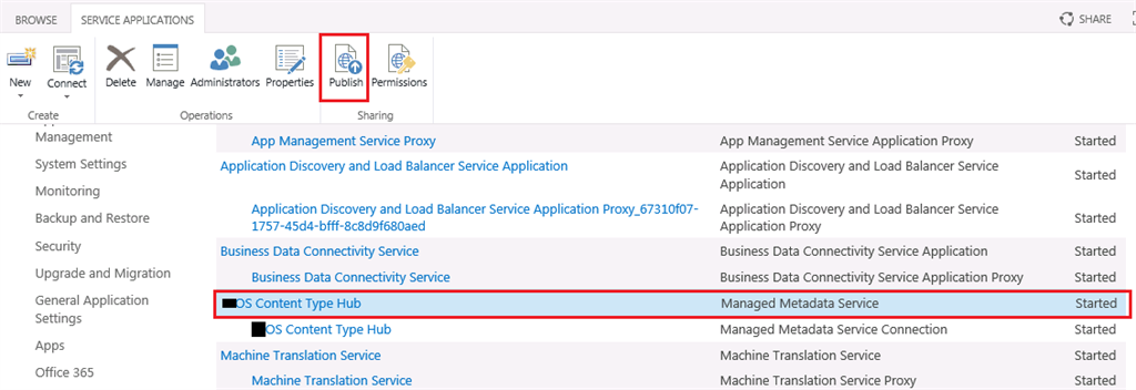 Setup Remote Content Type HUB in SharePoint