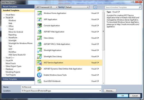 wcf project in window phone 7