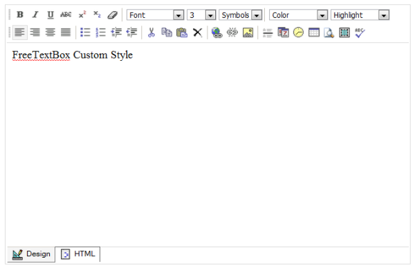 FreeTextBox Custom CSS Styling