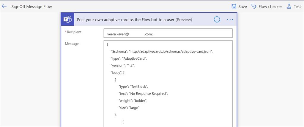 Flow To Send Shift Timings End Message Notification To MS Teams Users