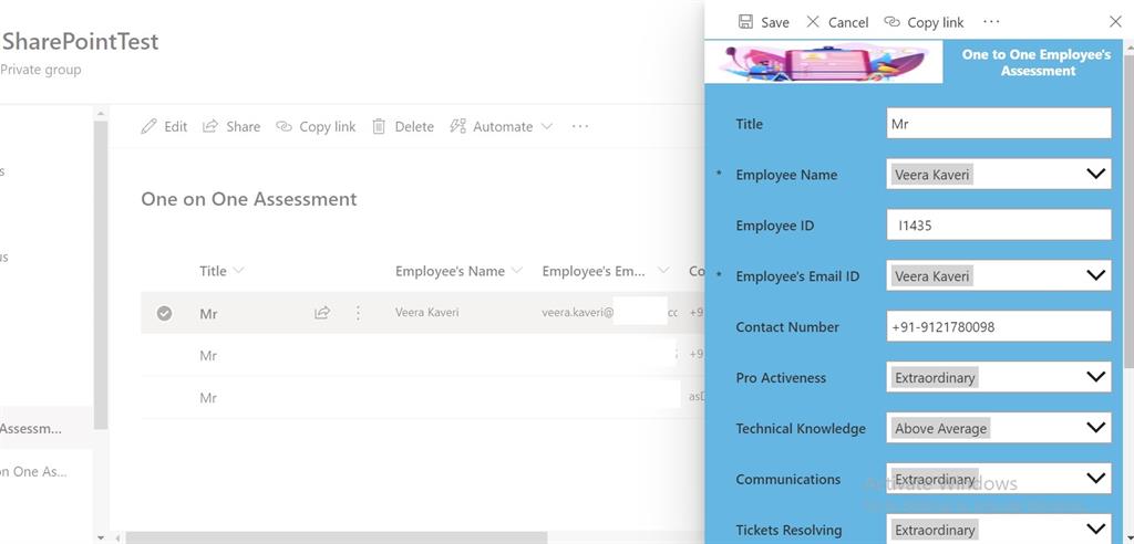 Smart Way To Develop A One-One Assessment Power App Form