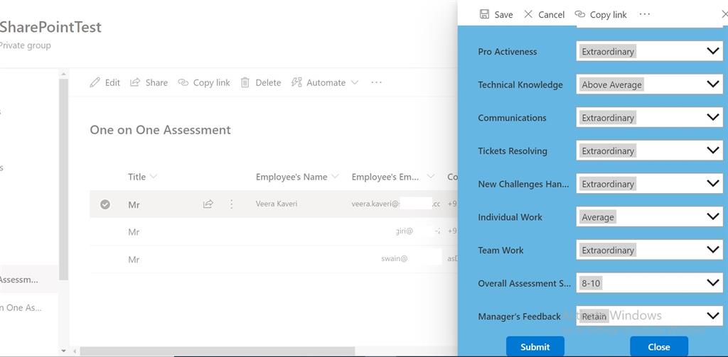 Smart Way To Develop A One-One Assessment Power App Form