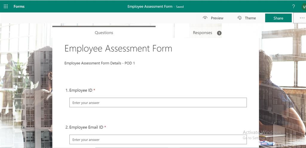 Smart Way To Develop A One-One Assessment MS Form