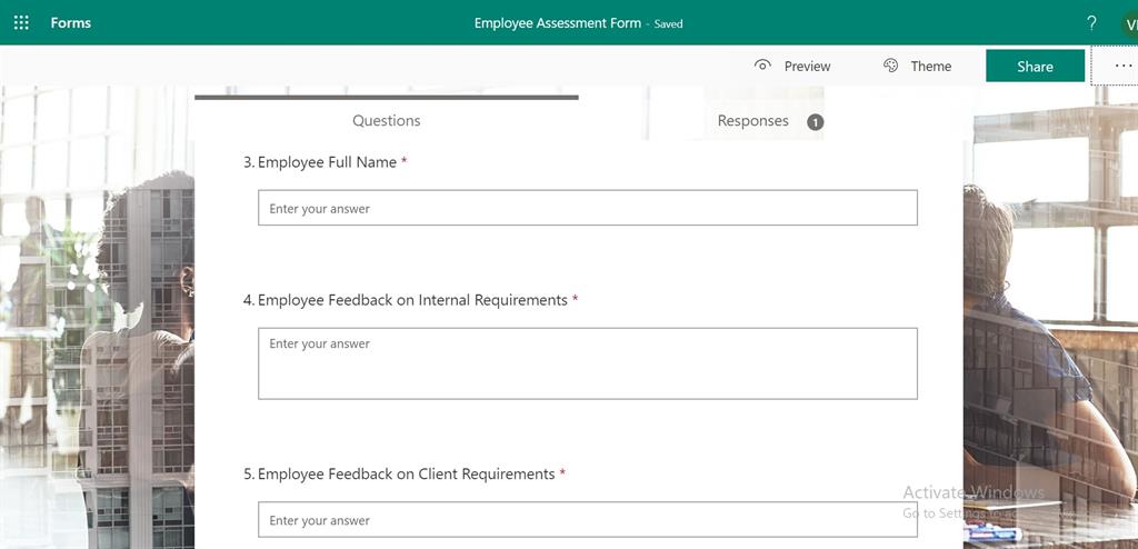 Smart Way To Develop A One-One Assessment MS Form