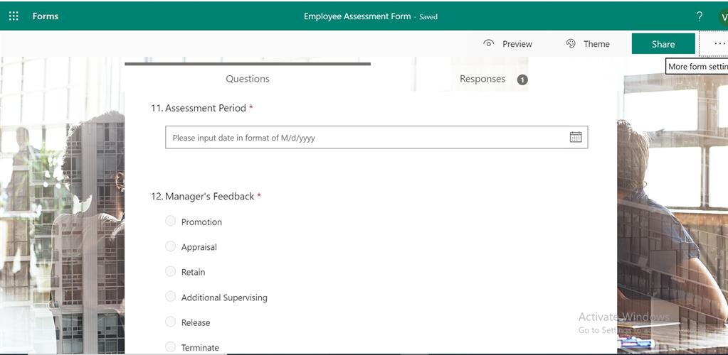 Smart Way To Develop A One-One Assessment MS Form