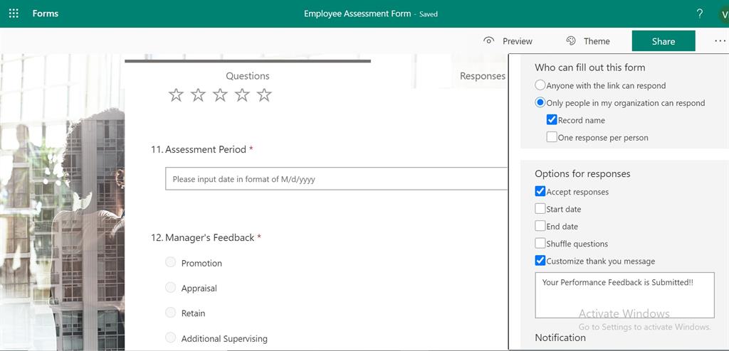 Smart Way To Develop A One-One Assessment MS Form