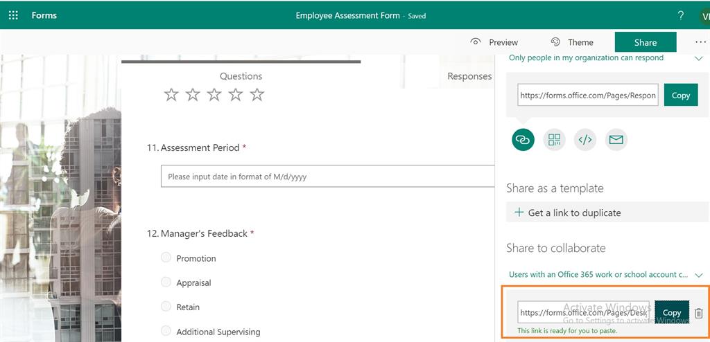 Smart Way To Develop A One-One Assessment MS Form