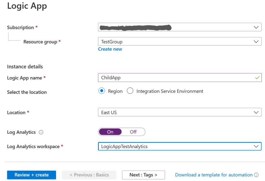 Nested Logic App And Log Analytics
