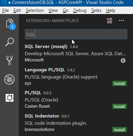 Learn About Azure SQL Server Using VS Code