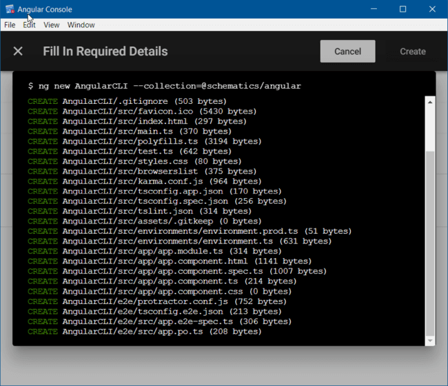 Angular Console UI For Developer