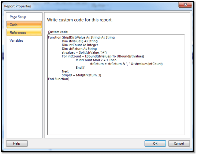 How To Remove Special Characters In SSRS Report Builder By Writing Some Custom Code