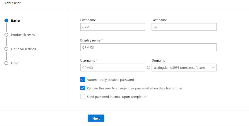 Adding Users in Office 365