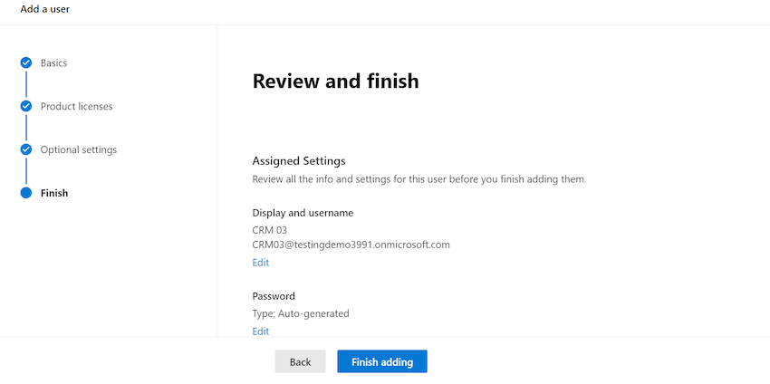 Adding Users in Office 365