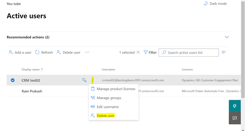 Remove Users in Office 365