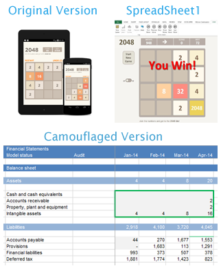 2048 Feito no Microsoft Excel 