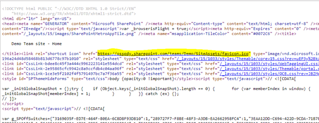 How To Change The Favicon In The SharePoint Online