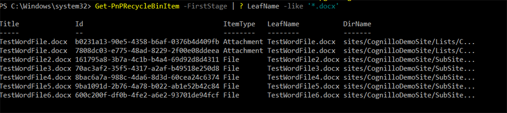 Manage Recycle Bin and Restore