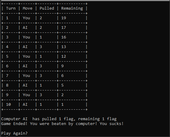 21 Flags Game Theory Puzzle with C# Delegate