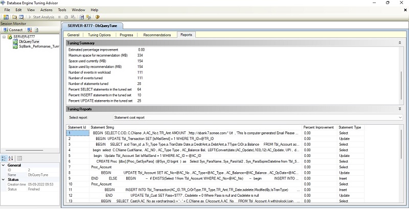 SQL Database Performance Tuning