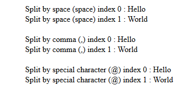 How To Use Split Function In JavaScript