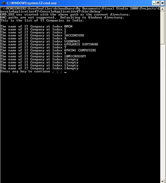 Indexers in c 
