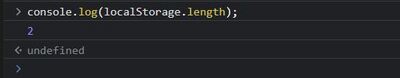 localStorage.length