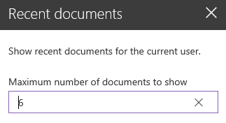SharePoint Online Modern UI - Recent documents Webpart