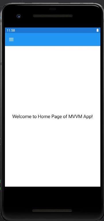 Basic Structure of Mobile App Using Xamarin MVVM