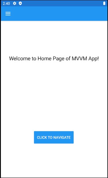 Basic Structure of Mobile App Using Xamarin MVVM
