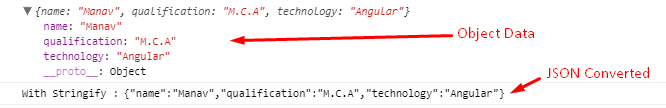 Parse And Stringify JSON Data Using Angular