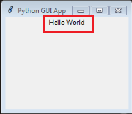 HelloWorld GUI Application In Python