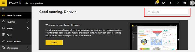 Global Search In Power BI Service