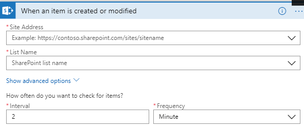 Azure Logic App for Sharepoint Online List