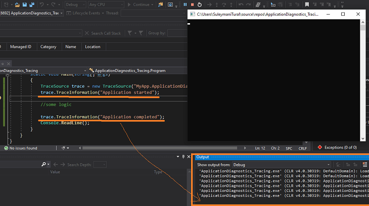 Implementing diagnostings in .NET applications