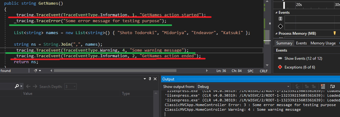 Implementing diagnostings in .NET applications